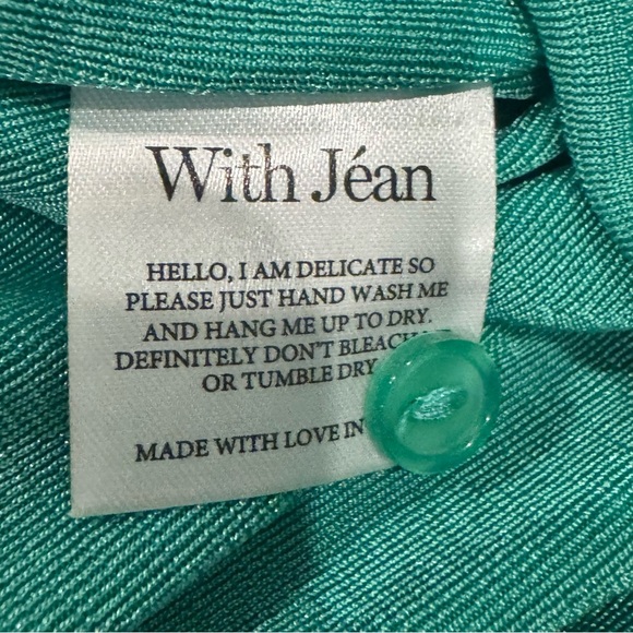 WITH JÉAN ALEXA DRESS size medium green NWT - Picture 10 of 12